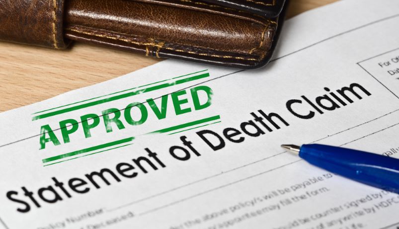 Death claim on life insurance