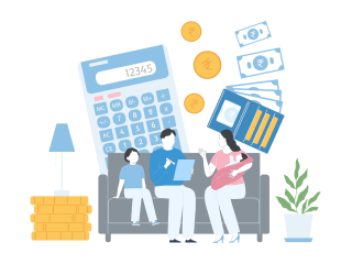 Parents Calculating Child Education Expenses